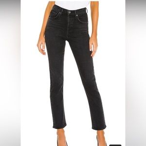 Brand New AGOLDE Riley Crop High Rise Straight in Panoramic Sz 25 Retail $198